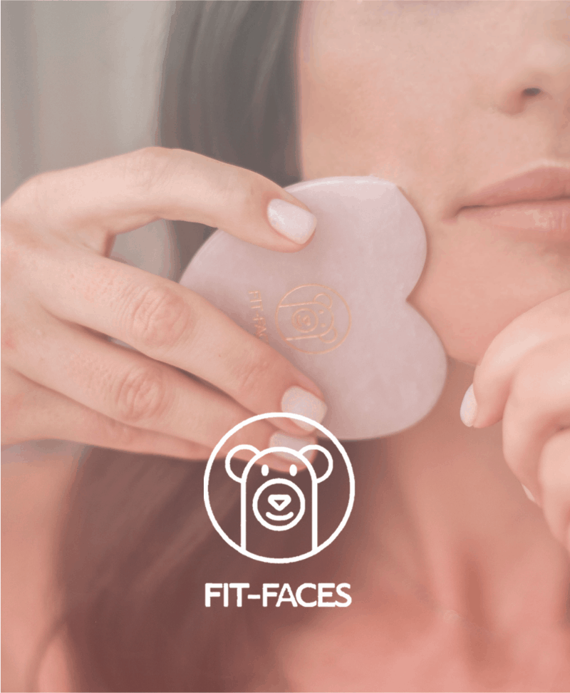 FIT-FACES QUARTZ HEART GUASHA: Face Yoga Course + Tool