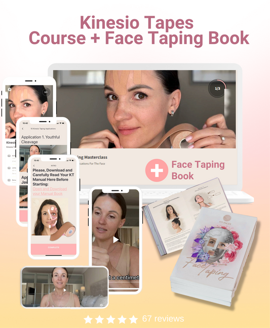 FIT-FACES FACIAL KINESIO TAPE COURSE + FACE TAPING BOOK